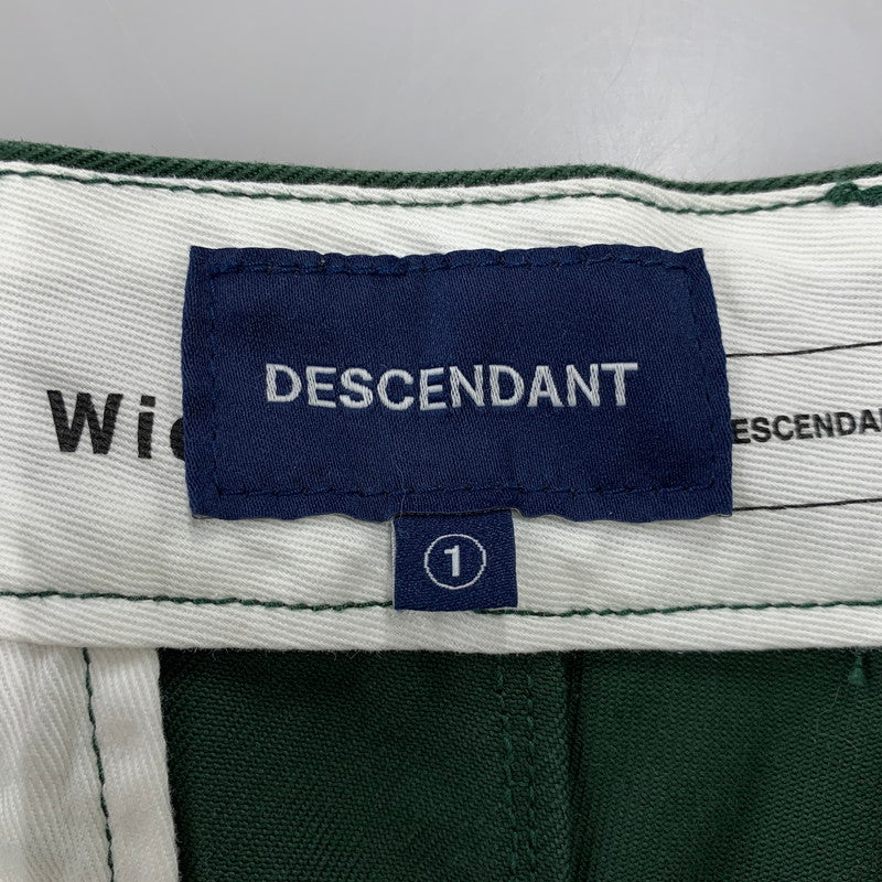 【中古品】【メンズ】 DESCENDANT ディセンダント 241WVDS-PTM09 DC-3 TWILL TROUSERS ツイル トラウザーズ パンツ ボトムス ズボン 153-260812-cs-05-izu サイズ：1 カラー：グリーン 万代Net店