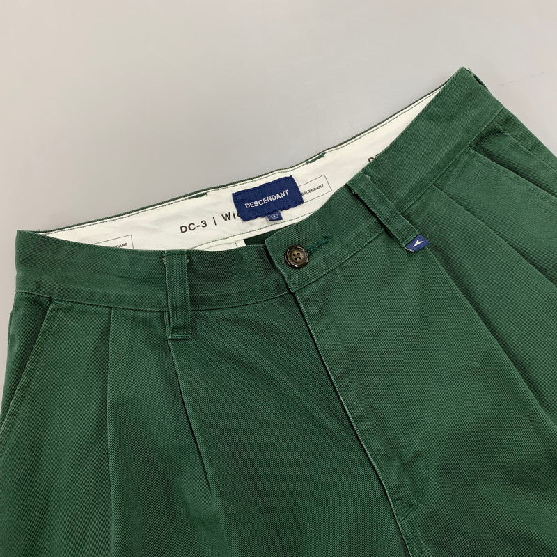 【中古品】【メンズ】 DESCENDANT ディセンダント 241WVDS-PTM09 DC-3 TWILL TROUSERS ツイル トラウザーズ パンツ ボトムス ズボン 153-260812-cs-05-izu サイズ：1 カラー：グリーン 万代Net店