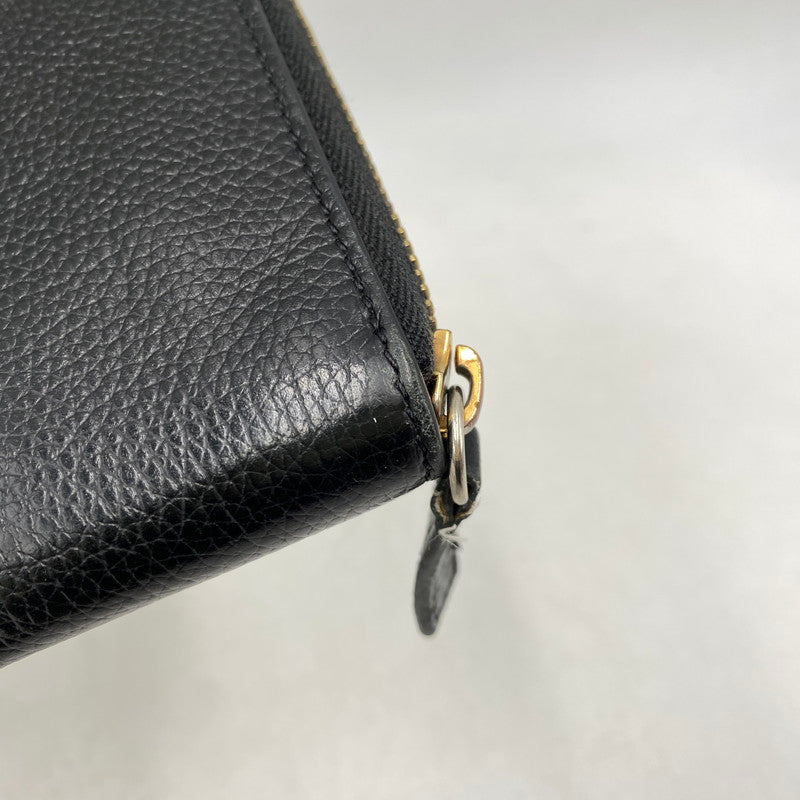 【中古品】【メンズ/レディース】 VERSACE ヴェルサーチェ 1006263 VIRTUS ROUND ZIP WALLET ヴィルトゥス ラウンド ジップ ウォレット 長財布 181-260810-cs-15-izu カラー：ブラック 万代Net店