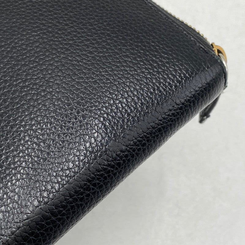 【中古品】【メンズ/レディース】 VERSACE ヴェルサーチェ 1006263 VIRTUS ROUND ZIP WALLET ヴィルトゥス ラウンド ジップ ウォレット 長財布 181-260810-cs-15-izu カラー：ブラック 万代Net店