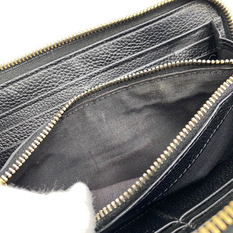 【中古品】【メンズ/レディース】 VERSACE ヴェルサーチェ 1006263 VIRTUS ROUND ZIP WALLET ヴィルトゥス ラウンド ジップ ウォレット 長財布 181-260810-cs-15-izu カラー：ブラック 万代Net店