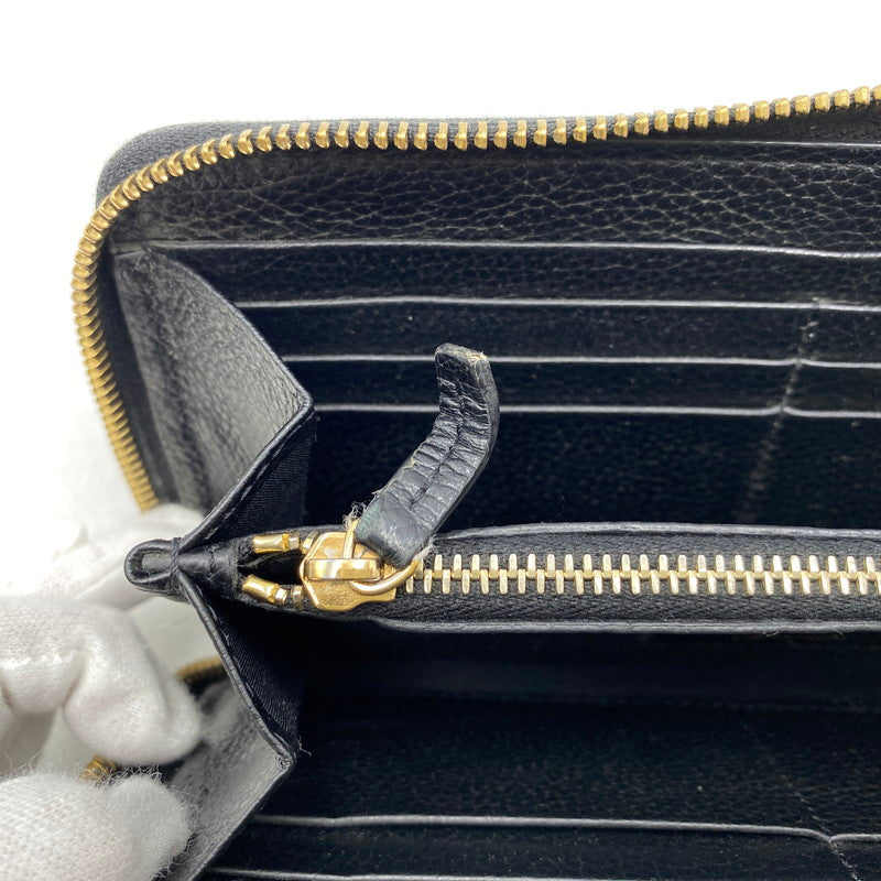 【中古品】【メンズ/レディース】 VERSACE ヴェルサーチェ 1006263 VIRTUS ROUND ZIP WALLET ヴィルトゥス ラウンド ジップ ウォレット 長財布 181-260810-cs-15-izu カラー：ブラック 万代Net店