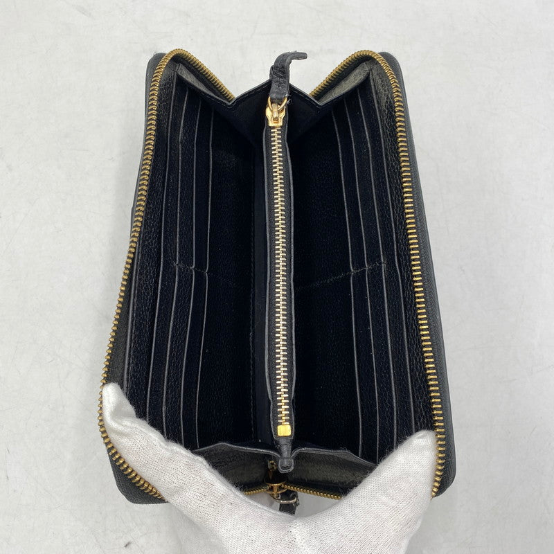 【中古品】【メンズ/レディース】 VERSACE ヴェルサーチェ 1006263 VIRTUS ROUND ZIP WALLET ヴィルトゥス ラウンド ジップ ウォレット 長財布 181-260810-cs-15-izu カラー：ブラック 万代Net店