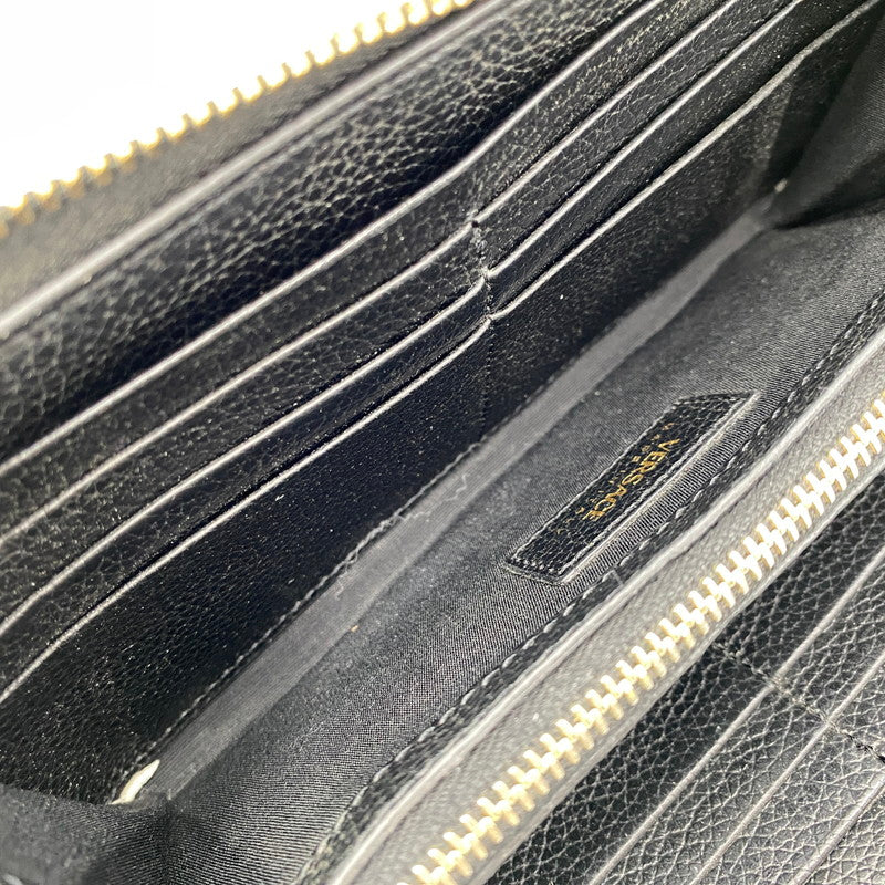 【中古品】【メンズ/レディース】 VERSACE ヴェルサーチェ 1006263 VIRTUS ROUND ZIP WALLET ヴィルトゥス ラウンド ジップ ウォレット 長財布 181-260810-cs-15-izu カラー：ブラック 万代Net店