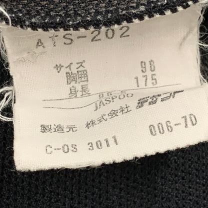 【中古品】【メンズ】 ADIDAS アディダス ATS-202 デサント社製 TRACK JACKET トラック ジャケット トップス 長袖 146-260810-ya-10-izu サイズ：O カラー：ブラック×レッド 万代Net店