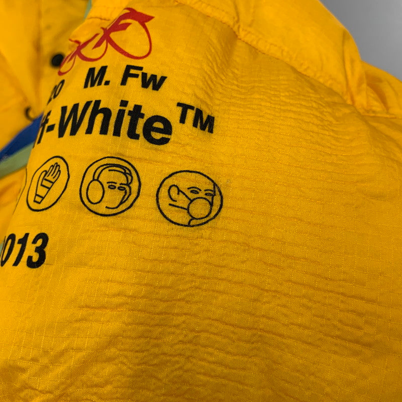 【中古品】【メンズ】 OFF-WHITE オフホワイト OMED019F19F06003 INDUSTRIAL ZIPPED PUFFER インダストリアル ジップド パファー ジャケット アウター 142-260813-kh-09-izu サイズ：M カラー：イエロー 万代Net店
