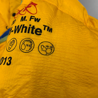 【中古品】【メンズ】 OFF-WHITE オフホワイト OMED019F19F06003 INDUSTRIAL ZIPPED PUFFER インダストリアル ジップド パファー ジャケット アウター 142-260813-kh-09-izu サイズ：M カラー：イエロー 万代Net店