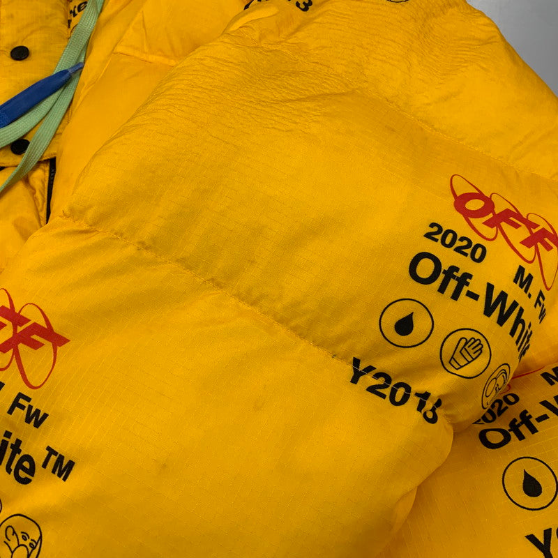 【中古品】【メンズ】 OFF-WHITE オフホワイト OMED019F19F06003 INDUSTRIAL ZIPPED PUFFER インダストリアル ジップド パファー ジャケット アウター 142-260813-kh-09-izu サイズ：M カラー：イエロー 万代Net店