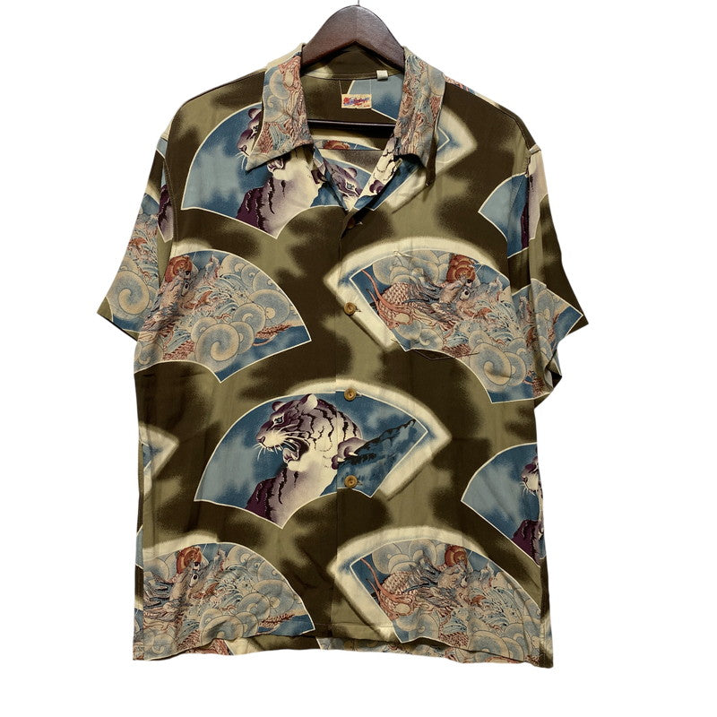 【中古品】【メンズ】 SUN SURF サンサーフ SS31191 RAYON DRAGON & TIGER ALOHA SHIRT レーヨン ドラゴン タイガー アロハ シャツ トップス 145-260811-kh-02-izu サイズ：M カラー：マルチ 万代Net店