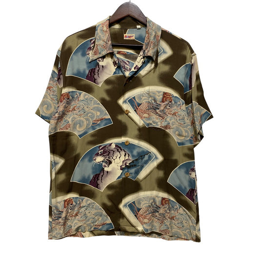 【中古品】【メンズ】 SUN SURF サンサーフ SS31191 RAYON DRAGON & TIGER ALOHA SHIRT レーヨン ドラゴン タイガー アロハ シャツ トップス 145-260811-kh-02-izu サイズ：M カラー：マルチ 万代Net店