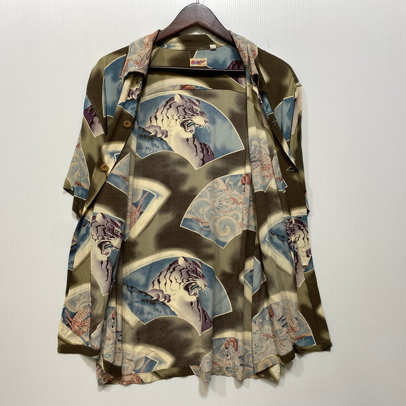 【中古品】【メンズ】 SUN SURF サンサーフ SS31191 RAYON DRAGON & TIGER ALOHA SHIRT レーヨン ドラゴン タイガー アロハ シャツ トップス 145-260811-kh-02-izu サイズ：M カラー：マルチ 万代Net店