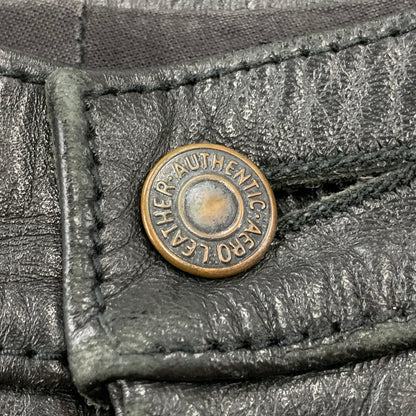 【中古品】【メンズ】 AERO LEATHER エアロレザー HORSEHIDE PANTS ホースハイド パンツ ボトムス ズボン 156-260812-cs-04-izu サイズ：32 カラー：ブラック 万代Net店