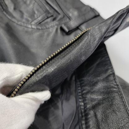【現状渡し品】【メンズ】 CANYON DE CHELLY キャニオンデシェリー 8410104 90-00S LEATHER PANTS レザー パンツ ズボン ボトムス 157-260824-ya-22-izu サイズ：XL カラー：ブラック 万代Net店