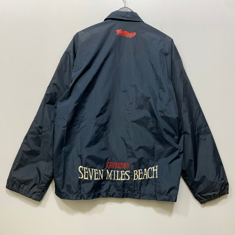 【中古品】【メンズ】 UNITED ATHLE ユナイテッドアスレ FUCK THE WORLD W CROSS PRINT COACH JACKET クロス プリント コーチ ジャケット アウター 146-260828-cs-20-izu サイズ：L カラー：ネイビー 万代Net店