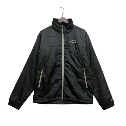 【中古品】【メンズ】 OAKLEY オークリー LOGO ZIP NYLON JACKET 419271JP ロゴ ジップ ナイロンジャケット 148-260820-as-30-izu サイズ：L カラー：ブラック 万代Net店