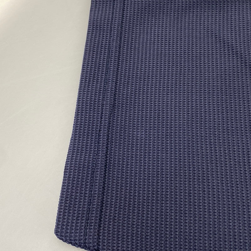 【中古品】【メンズ】 VERSACE SPORT ヴェルサーチ スポーツ HALFZIP SS WAFFLE POLO SHIRT ハーフジップ ショートスリーブ ワッフル ポロ シャツ トップス 半袖 141-260819-cs-15-izu サイズ：48 カラー：ネイビー 万代Net店