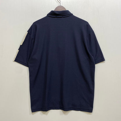 【中古品】【メンズ】 VERSACE SPORT ヴェルサーチ スポーツ HALFZIP SS WAFFLE POLO SHIRT ハーフジップ ショートスリーブ ワッフル ポロ シャツ トップス 半袖 141-260819-cs-15-izu サイズ：48 カラー：ネイビー 万代Net店