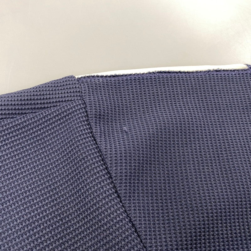 【中古品】【メンズ】 VERSACE SPORT ヴェルサーチ スポーツ HALFZIP SS WAFFLE POLO SHIRT ハーフジップ ショートスリーブ ワッフル ポロ シャツ トップス 半袖 141-260819-cs-15-izu サイズ：48 カラー：ネイビー 万代Net店