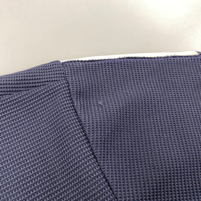 【中古品】【メンズ】 VERSACE SPORT ヴェルサーチ スポーツ HALFZIP SS WAFFLE POLO SHIRT ハーフジップ ショートスリーブ ワッフル ポロ シャツ トップス 半袖 141-260819-cs-15-izu サイズ：48 カラー：ネイビー 万代Net店