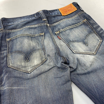 【中古品】【メンズ】 Levi's リーバイス SQUARE TOP BLOCK 511 SLIM DENIM PANTS EU511-0009 スクエア トップ ブロック スリム デニムパンツ ジーンズ 刻印V11 157-260820-as-33-izu サイズ：32×32 カラー：インディゴ 万代Net店