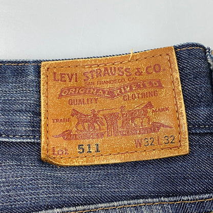 【中古品】【メンズ】 Levi's リーバイス SQUARE TOP BLOCK 511 SLIM DENIM PANTS EU511-0009 スクエア トップ ブロック スリム デニムパンツ ジーンズ 刻印V11 157-260820-as-33-izu サイズ：32×32 カラー：インディゴ 万代Net店