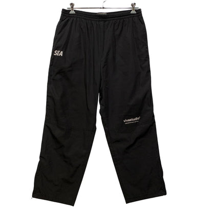 【中古品】【メンズ】 WIND AND SEA ウィンダンシー × VIVASTUDIO ビバスタジオ RIPSTOP TRACK PANTS WDS VIVA-03 リップストップ トラックパンツ 153-260821-as-09-izu サイズ：L カラー：ブラック 万代Net店