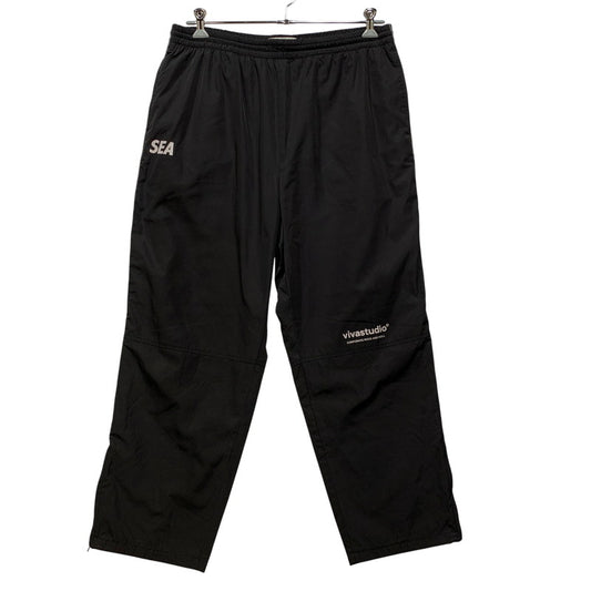 【中古品】【メンズ】 WIND AND SEA ウィンダンシー × VIVASTUDIO ビバスタジオ RIPSTOP TRACK PANTS WDS VIVA-03 リップストップ トラックパンツ 153-260821-as-09-izu サイズ：L カラー：ブラック 万代Net店