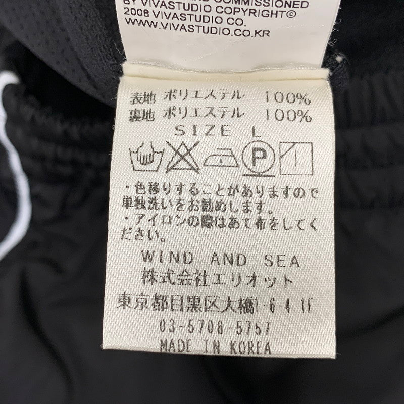 【中古品】【メンズ】 WIND AND SEA ウィンダンシー × VIVASTUDIO ビバスタジオ RIPSTOP TRACK PANTS WDS VIVA-03 リップストップ トラックパンツ 153-260821-as-09-izu サイズ：L カラー：ブラック 万代Net店