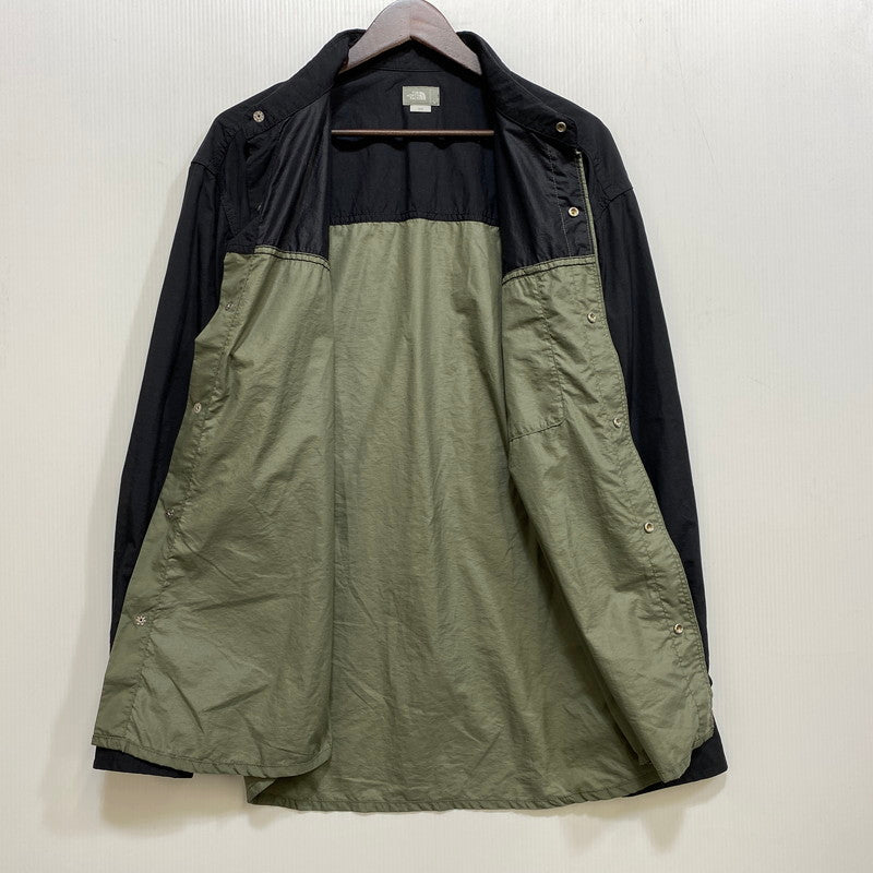 【中古品】【メンズ】 THE NORTH FACE ザ・ノースフェイス NR11961 LS NUPTSE SHIRT ロングスリーブ ヌプシ シャツ トップス 長袖 144-260819-cs-16-izu サイズ：L カラー：カーキ×ブラック 万代Net店