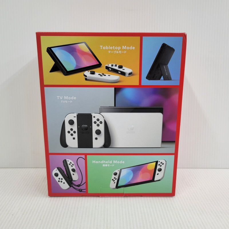 【中古美品】 【未使用】【ゲーム】Nintendo Switch (有機ELモデル) Joy-Con(L)/(R) ホワイト HEG-S-KAAAA(JPN) 任天堂 ニンテンドースイッチ 本体 034-260926-as-02-izu 万代Net店