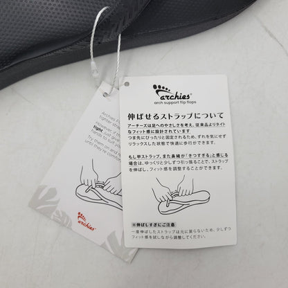 【中古美品】【メンズ】 ARCHIES アーチーズ ARCH SUPPORT THONGS アーチサポート トングサンダル 靴 164-260821-as-13-izu サイズ：27cm カラー：ブラック 万代Net店