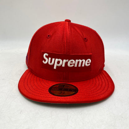【中古品】【メンズ/レディース】 SUPREME×NEWERA シュプリーム ニューエラ 16SS DAZZLE BOX LOGO CAP ダズル ボックス ロゴ キャップ 帽子 185-260810-cs-13-izu サイズ：7 3/8（58.7cm） カラー：レッド 万代Net店