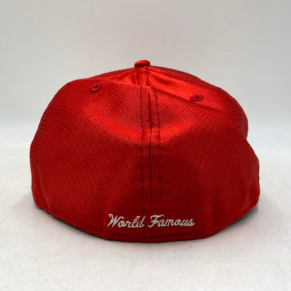 【中古品】【メンズ/レディース】 SUPREME×NEWERA シュプリーム ニューエラ 16SS DAZZLE BOX LOGO CAP ダズル ボックス ロゴ キャップ 帽子 185-260810-cs-13-izu サイズ：7 3/8（58.7cm） カラー：レッド 万代Net店