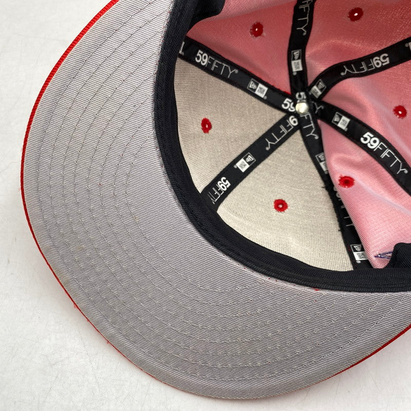 【中古品】【メンズ/レディース】 SUPREME×NEWERA シュプリーム ニューエラ 16SS DAZZLE BOX LOGO CAP ダズル ボックス ロゴ キャップ 帽子 185-260810-cs-13-izu サイズ：7 3/8（58.7cm） カラー：レッド 万代Net店