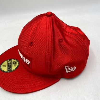 【中古品】【メンズ/レディース】 SUPREME×NEWERA シュプリーム ニューエラ 16SS DAZZLE BOX LOGO CAP ダズル ボックス ロゴ キャップ 帽子 185-260810-cs-13-izu サイズ：7 3/8（58.7cm） カラー：レッド 万代Net店