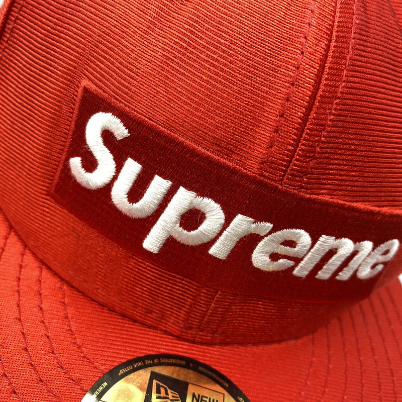 【中古品】【メンズ/レディース】 SUPREME×NEWERA シュプリーム ニューエラ 16SS DAZZLE BOX LOGO CAP ダズル ボックス ロゴ キャップ 帽子 185-260810-cs-13-izu サイズ：7 3/8（58.7cm） カラー：レッド 万代Net店