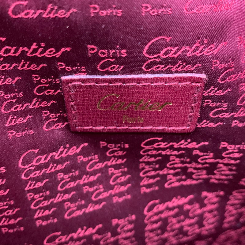【中古品】【レディース】 CARTIER カルティエ MUST LINE HANDBAG マストライン ハンドバッグ カバン 180-260811-kh-16-izu カラー：レッド系 万代Net店
