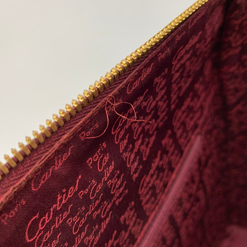 【中古品】【レディース】 CARTIER カルティエ MUST LINE HANDBAG マストライン ハンドバッグ カバン 180-260811-kh-16-izu カラー：レッド系 万代Net店