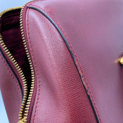 【中古品】【レディース】 CARTIER カルティエ MUST LINE HANDBAG マストライン ハンドバッグ カバン 180-260811-kh-16-izu カラー：レッド系 万代Net店