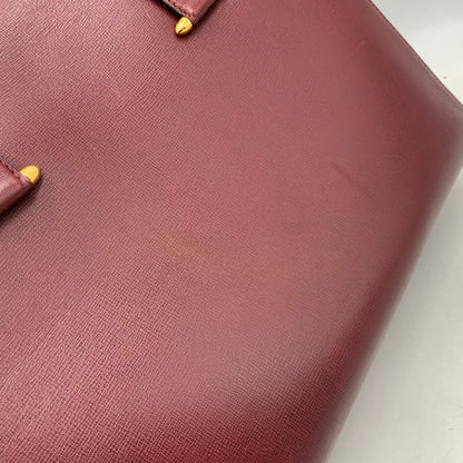 【中古品】【レディース】 CARTIER カルティエ MUST LINE HANDBAG マストライン ハンドバッグ カバン 180-260811-kh-16-izu カラー：レッド系 万代Net店