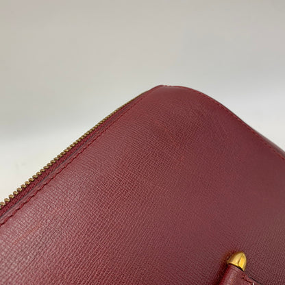 【中古品】【レディース】 CARTIER カルティエ MUST LINE HANDBAG マストライン ハンドバッグ カバン 180-260811-kh-16-izu カラー：レッド系 万代Net店