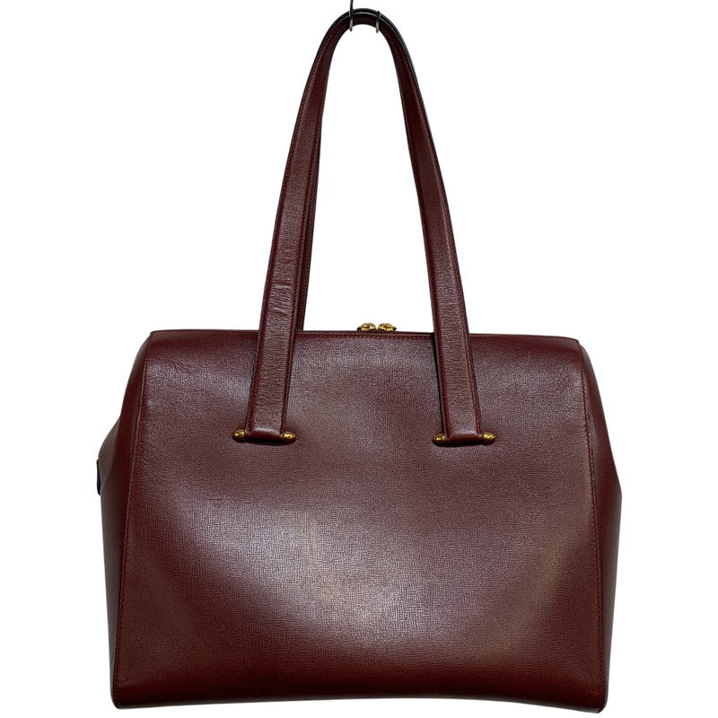 【中古品】【レディース】 CARTIER カルティエ MUST LINE HANDBAG マストライン ハンドバッグ カバン 180-260811-kh-16-izu カラー：レッド系 万代Net店
