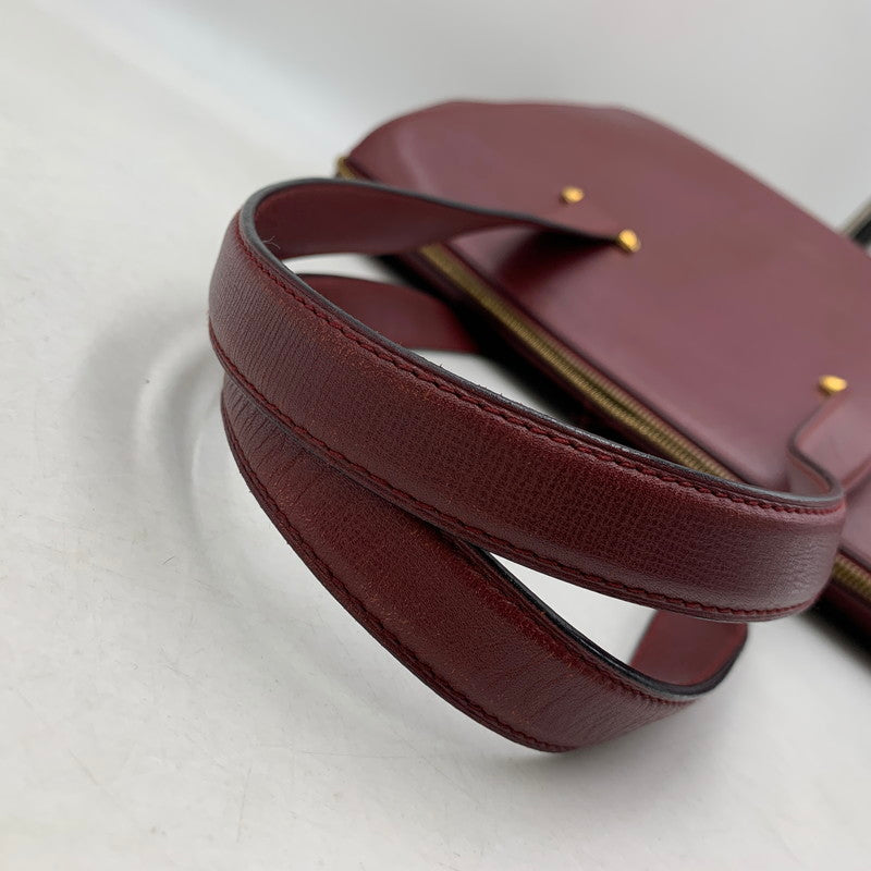 【中古品】【レディース】 CARTIER カルティエ MUST LINE HANDBAG マストライン ハンドバッグ カバン 180-260811-kh-16-izu カラー：レッド系 万代Net店