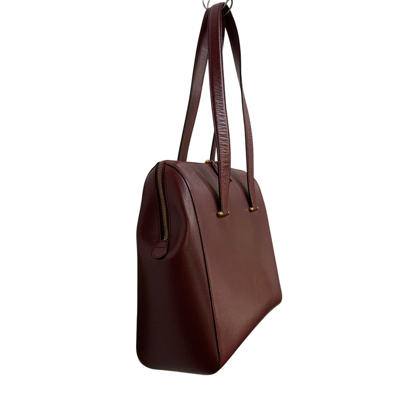 【中古品】【レディース】 CARTIER カルティエ MUST LINE HANDBAG マストライン ハンドバッグ カバン 180-260811-kh-16-izu カラー：レッド系 万代Net店
