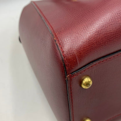 【中古品】【レディース】 CARTIER カルティエ MUST LINE HANDBAG マストライン ハンドバッグ カバン 180-260811-kh-16-izu カラー：レッド系 万代Net店