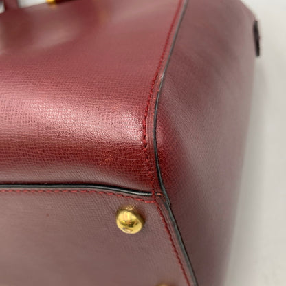 【中古品】【レディース】 CARTIER カルティエ MUST LINE HANDBAG マストライン ハンドバッグ カバン 180-260811-kh-16-izu カラー：レッド系 万代Net店