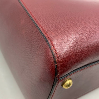 【中古品】【レディース】 CARTIER カルティエ MUST LINE HANDBAG マストライン ハンドバッグ カバン 180-260811-kh-16-izu カラー：レッド系 万代Net店