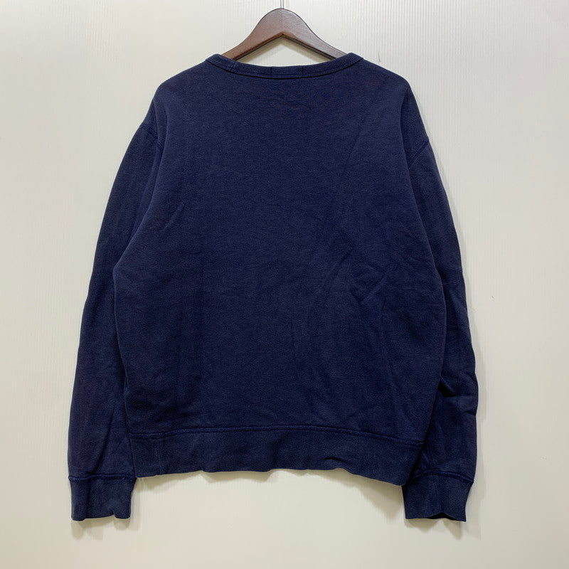 【中古品】【メンズ】 POLO RALPH LAUREN ポロ・ラルフローレン CREWNECK SWEATSHIRT クルーネック スウェット トレーナー 前V 147-260821-as-07-izu サイズ：M カラー：ネイビー 万代Net店