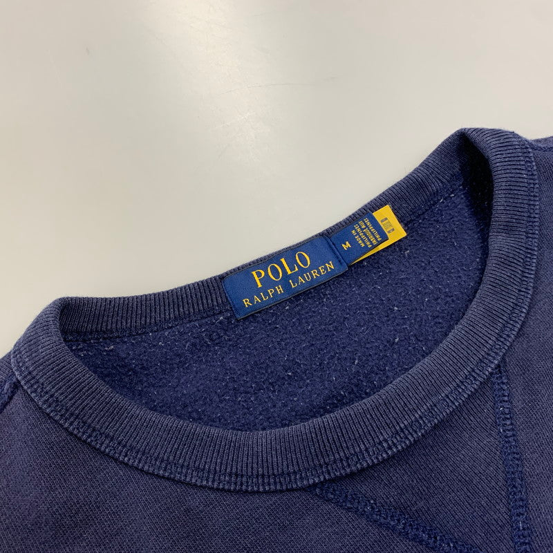 【中古品】【メンズ】 POLO RALPH LAUREN ポロ・ラルフローレン CREWNECK SWEATSHIRT クルーネック スウェット トレーナー 前V 147-260821-as-07-izu サイズ：M カラー：ネイビー 万代Net店