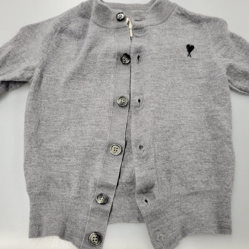 【中古品】【レディース】 AMI ALEXANDRE MATTIUSSI アミアレクサンドレマチウシ AMI DE COEUR アミ ドゥ クール ショートスリーブ カーディガン トップス 半袖 168-260812-cs-11-izu サイズ：S カラー：グレー 万代Net店